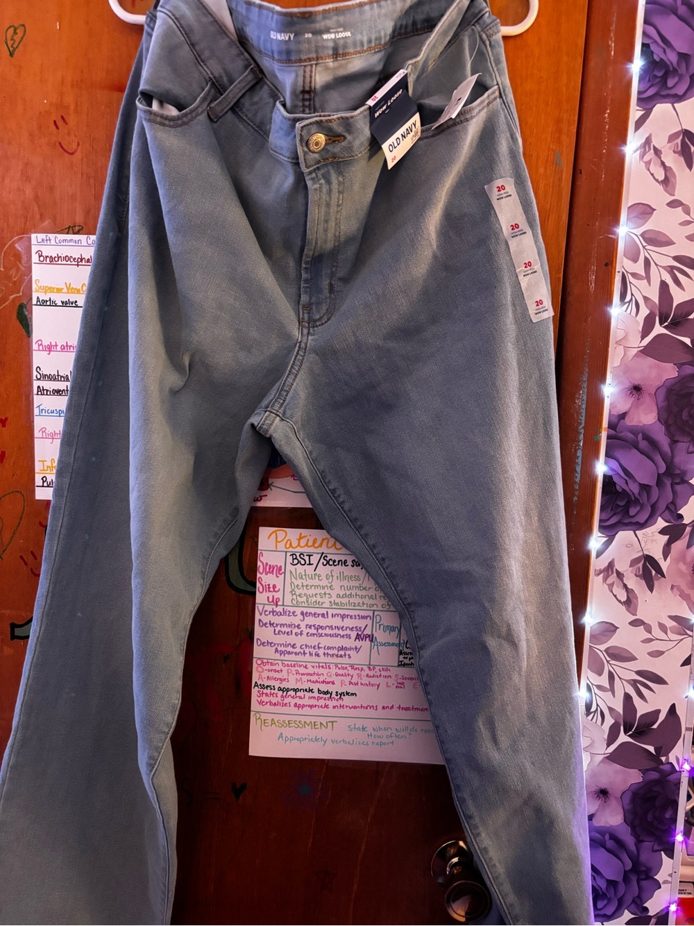 Old Navy High-Rise Straight Jeans in Dusty Blue